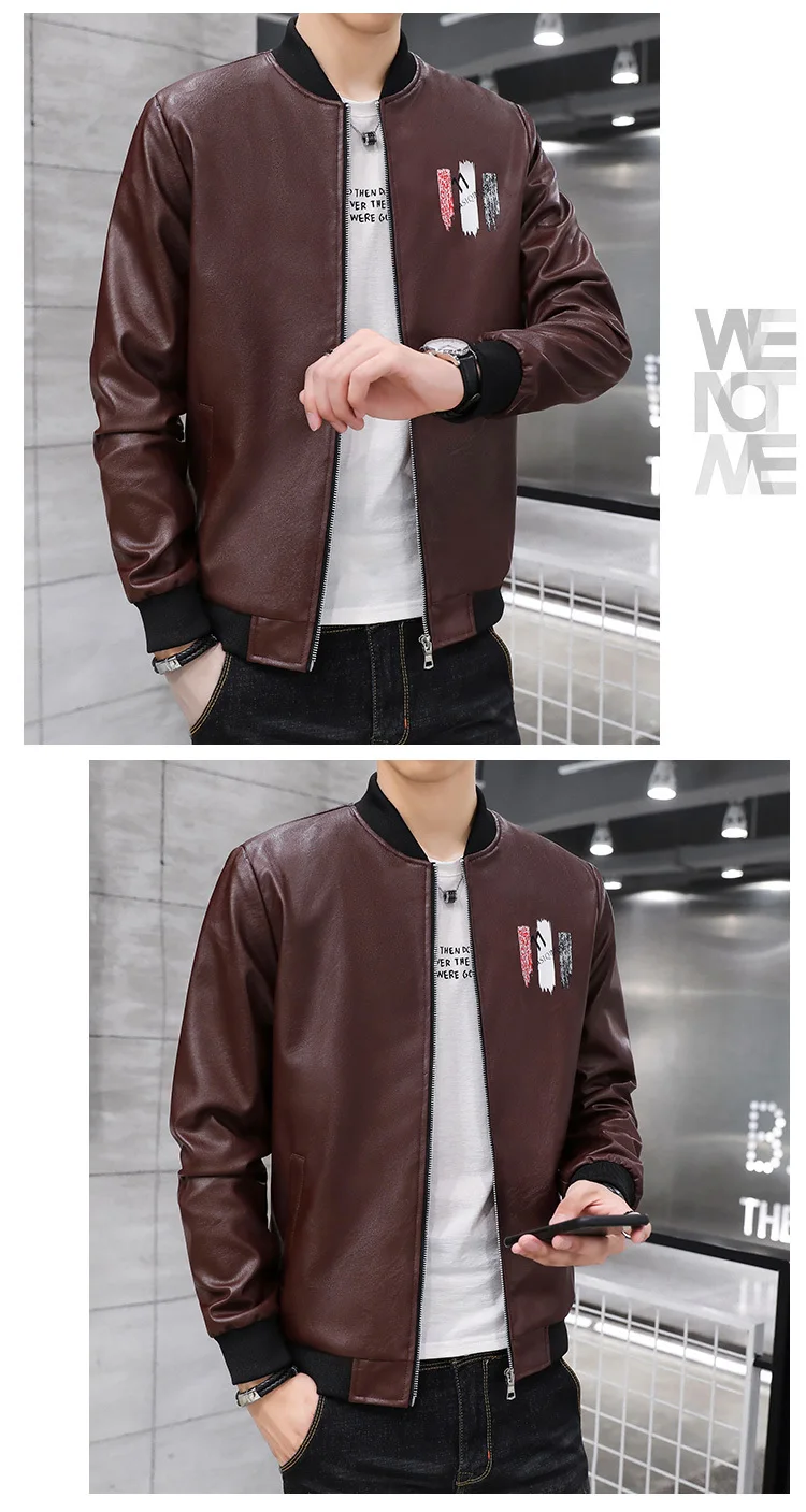 Мотоциклетная мужская куртка Chaqueta Hombre кожаная куртка мужская мода Jaqueta De Couro Slim Fit Chaqueta Cuero Hombre Leren Jas Heren