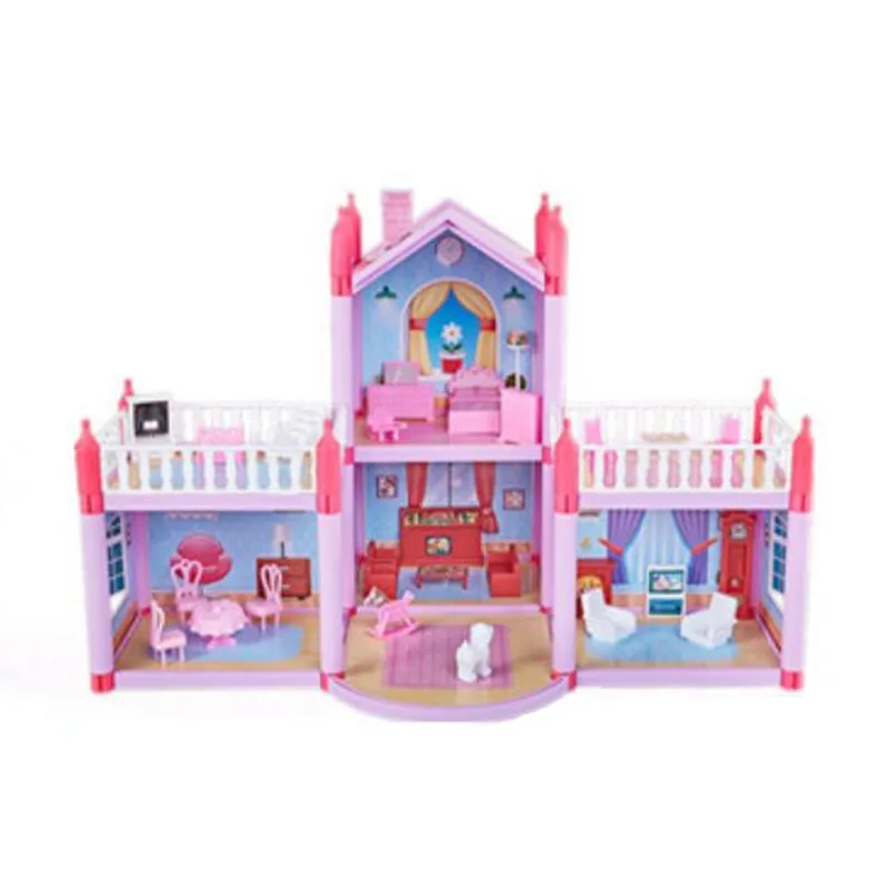 

New Styles Full Series Peppa Pig Princess Castle Anime Kids Toys DIY Family Luxury Villa Set Action Figure Roles Children Gifts