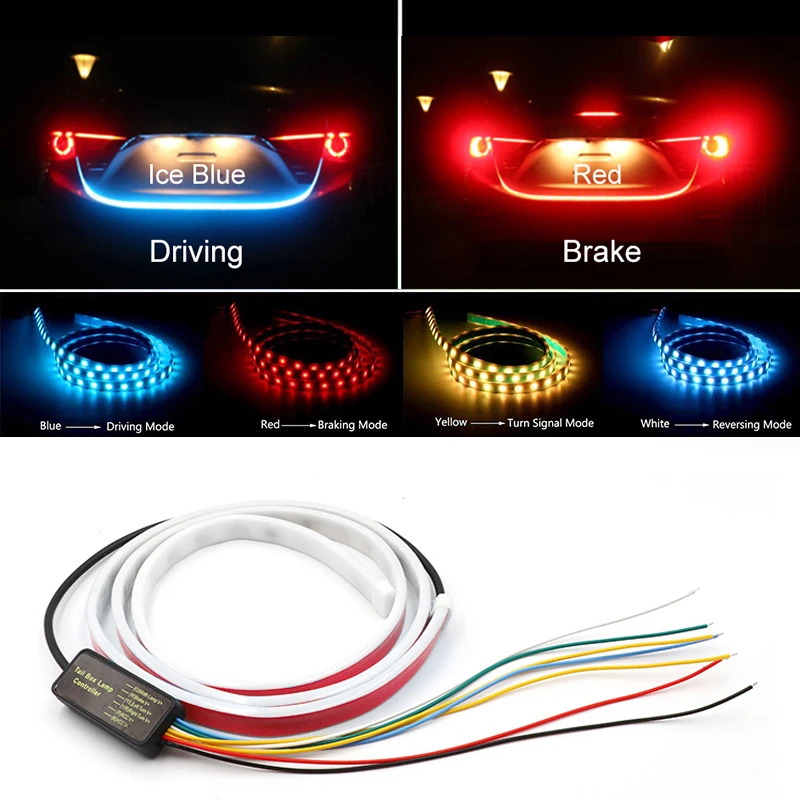 

Additional Stop Light Dynamic Streamer Floating LED Car Tail Trunk Tailgate Strip Dynamic Streamer Turn Signal Lamp