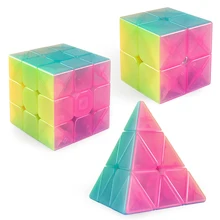 D-FantiX Qiyi Jelly speed Cube набор, Qiyi Qidi S 2x2 Qiming Pyramid 3x3x3 Warrior W 3x3 Stickerless Magic Cube набор паззлов