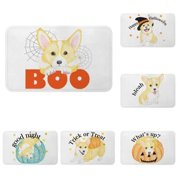 

Corgi Dog Halloween Pet Puppy Mat Bath Carpet Decorative Anti-Slip Mats Room Car Floor Bar Rugs Door Home Decor Kids Gift
