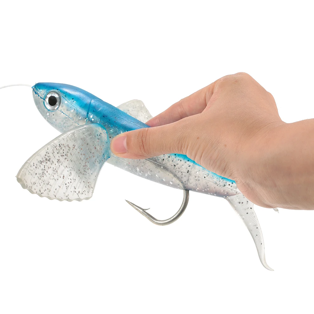 21cm Seawater Big Soft Fishing Lure Tackle Flying Deep Water Bait Artificial with Hook Pesca Sea | Спорт и развлечения