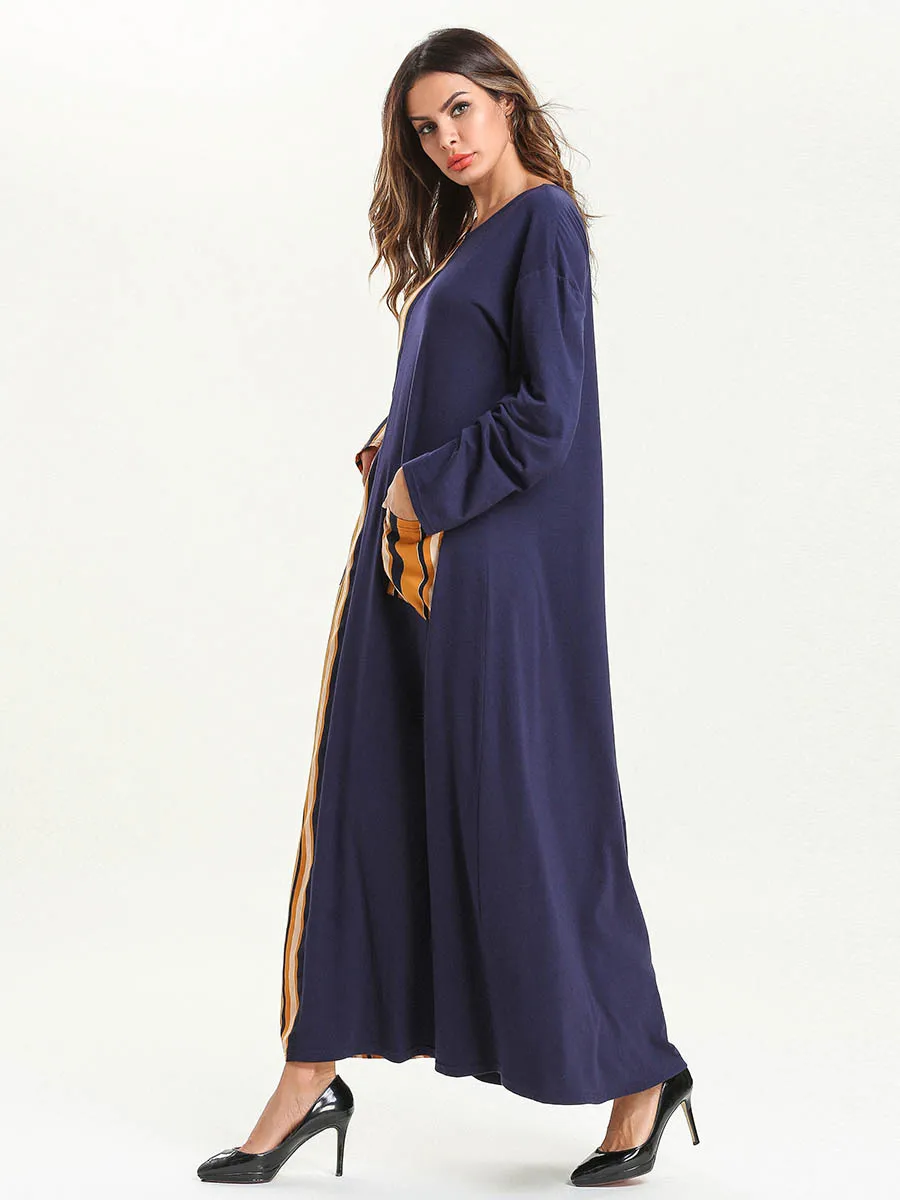 Abayas мусульманское платье Caftan Marocain пэчворк Рамадан длинный рукав кафтан женское исламское платье vestidos размера плюс M-4XL