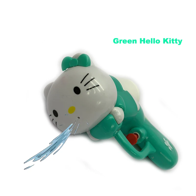 Детский водяной пистолет, игрушки, милые животные, hello kitty Doraemon, Пляжная игрушка, игрушечный пистолет, водяной пистолет, наружная игрушка, подарок для детей - Цвет: Green Hello kitty