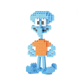 

Squidward Building Blocks Cartoon Patrick Star Small Model Plankton Krabs Micro Mini Gary Figures Diamond With 12cm Bricks Toys