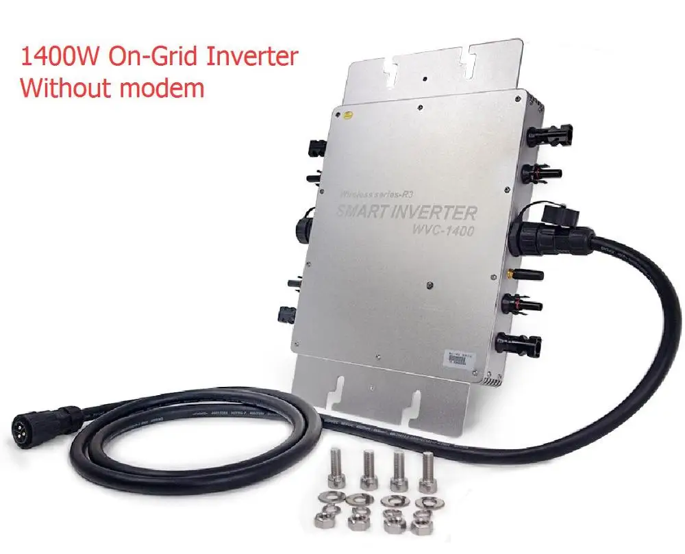 Сертификация CE IP65 1400W MPPT на сетке микро солнечный инвертор, 22-50VDC до 80-280VAC, работоспособный для 4x350W 400W солнечной панели - Цвет: without modem