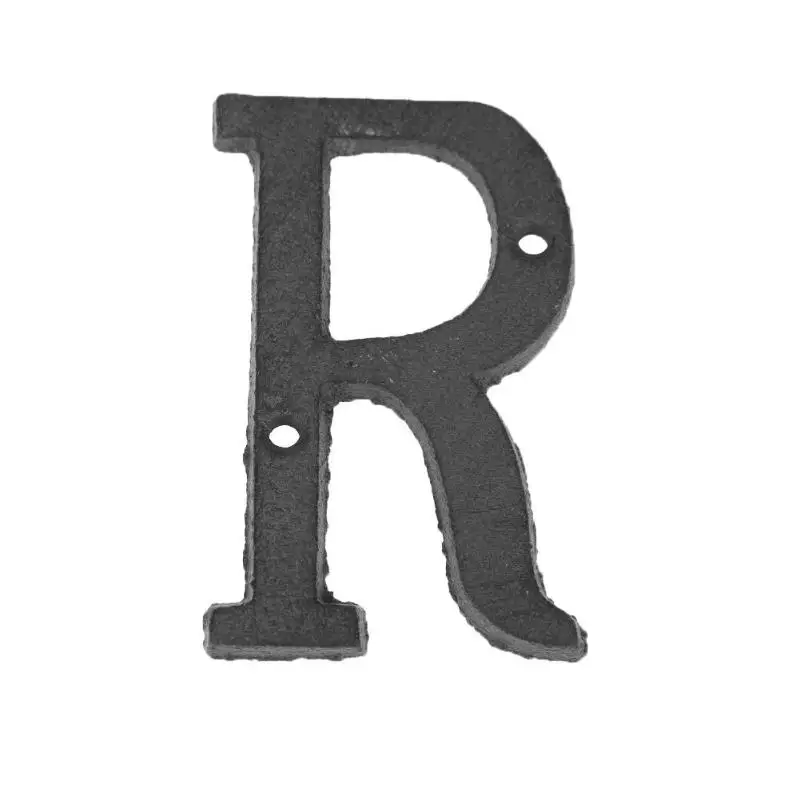 A-Z металлический буквенный Алфавит железный металлический дом знак для двери DIY кафе отель стены буквы вывеска вечерние украшения - Цвет: R