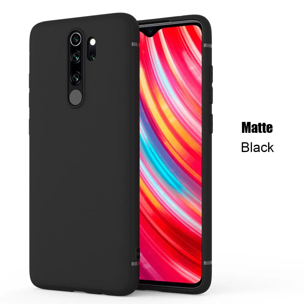 Матовый тонкий чехол для Redmi Note 8 Pro 7 6 pro 5 Redmi 7A 8A 6A K20 высококачественный гибкий мобильный чехол для телефона - Цвет: Matte Black