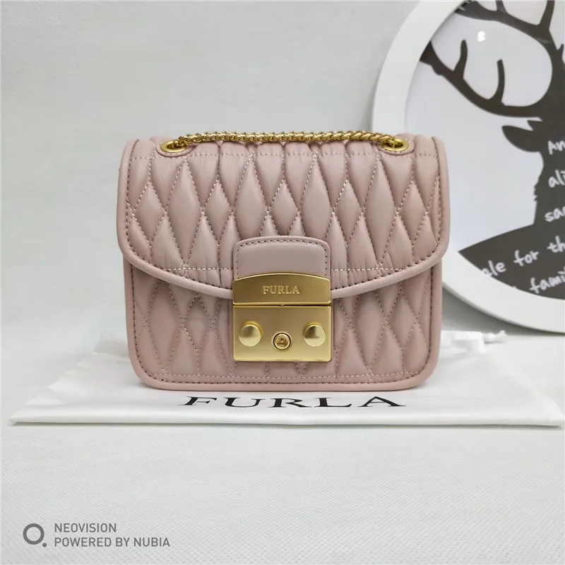 Высокое качество розовый цвет Furla Сумки, Новые поступления оригинальные FURLA женские сумки Размер 17 см x 14 см x 7 см горячая распродажа