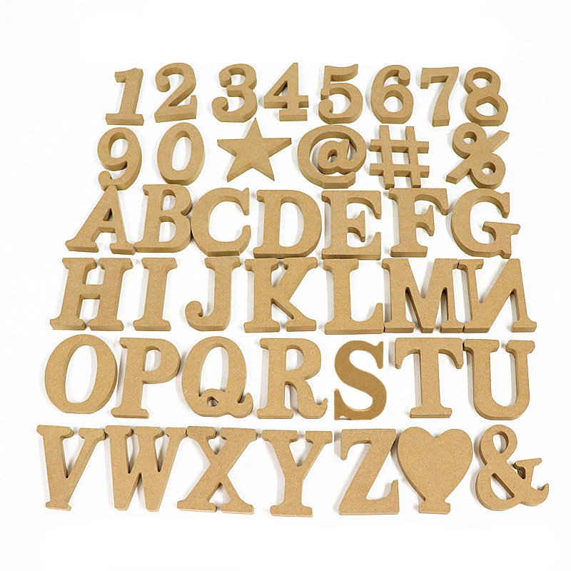 Collocation DIY Wooden Alphabet Letter Personalised Ornament Name Design for Wedding Birthday Party Home Decoration Craft Gift