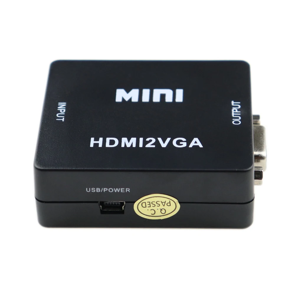 1080P HDMI to VGA  ڽ Ǯ HD  HDMI2VGA , 3.5mm    PC Ʈ DVD PS4 XBOX360