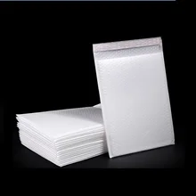 

50PCS Gift Packaging Shipping Envelope With Bubble Padded Waterproof White Pearl Film Bubble Envelope Mailing Bags