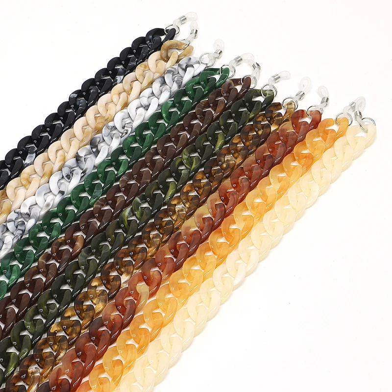 

Q 70CM Fashion Glasses Chain Anti-slip Portable Retro Style Acrylic Eyewears Cord Holder Cord Retainer Strap Sunglasses Chain
