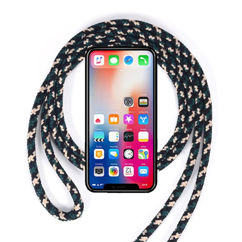 huawei silicone case Strap Cord Chain Phone Case for Huawei P Smart Plus 2019 Necklace Lanyard Coque for Huawei P Smart PLUS 2018 huawei waterproof phone case