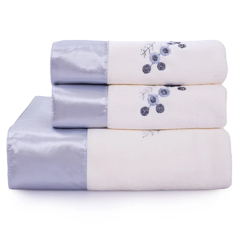 Набор полотенец 2 полотенца 1 Банное полотенце Комплект из трех предметов для взрослых пар мягкое впитывающее полотенце-с подарочной коробкой