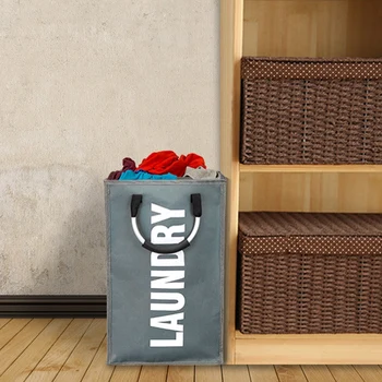 

New Laundry Basket Dirty Clothes Storage Basket Hamper Foldable Oxford Cloth Laundry Basket Waterproof Basket in the Bathroom
