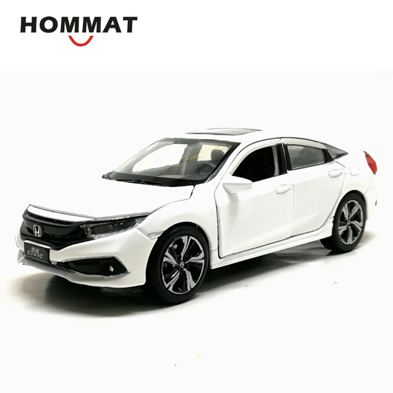 Hommate 1/32 Honda Civic металлическая машина модель литая модель 1:32 литая модель игрушечного автомобиля модели автомобиля Игрушечные Машинки Игрушки для детей - Цвет: White