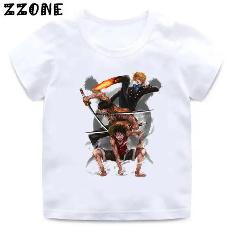 Download Baby Boys T Shirt One Piece Anime Luffy Ace Sabo Law Zoro Nami Print Kids T Shirts Funny Girls Tops Children Clothes Hkp2455 T Shirts Aliexpress