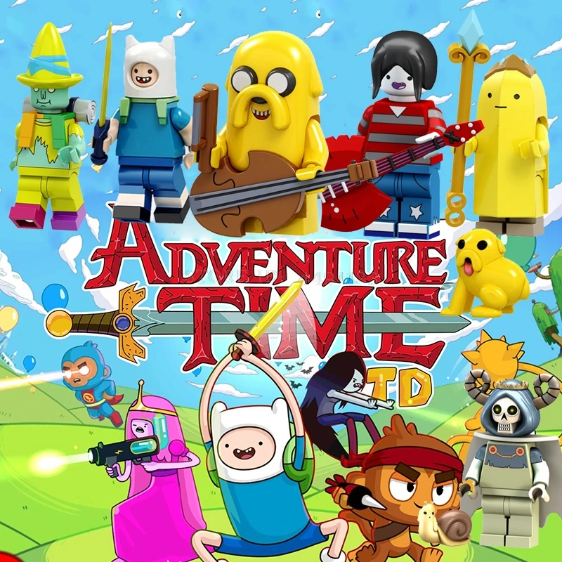 

Blocks Adventure Time with Finn and Jake Marceline Carton Movie Stitch Mini Bricks Aang Masked Rider V3 King Friends Blocks Toys