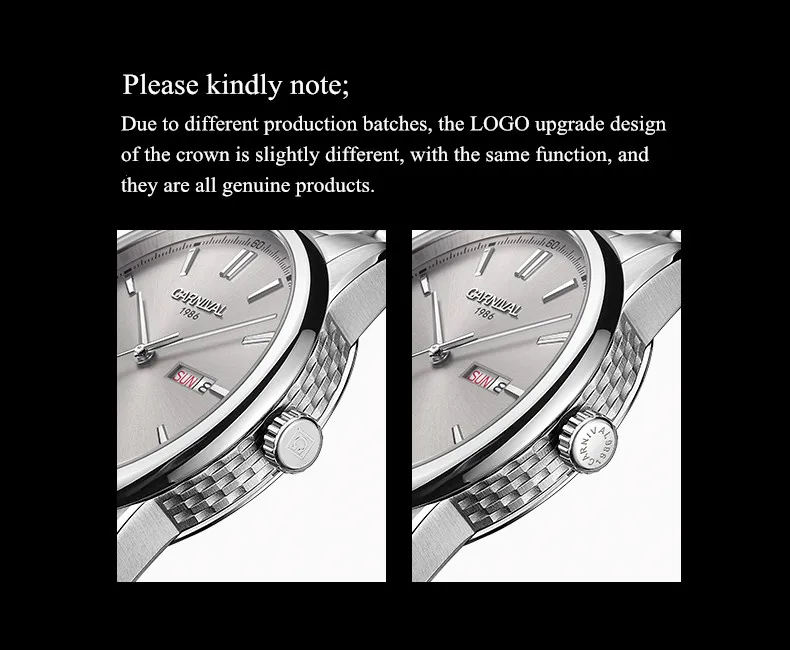 Switzerland Carnival Mechanical Watch Men MIYOTA Automatic Men Watches Luxury Brand Waterproof Clock Sapphire Montre Homme Reloj