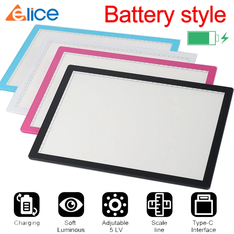 

Battery style LED Drawing Tablet USB LED Light pad drawing Board Digital Graphics Pad Electronic Art Graphic Painting Wacom
