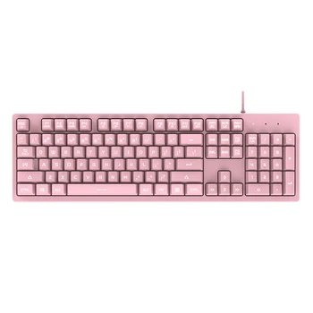 

Retro Design Wrench Typewriter, Elegant Fashion, Comfortable And Quiet American-Pink Keyboard