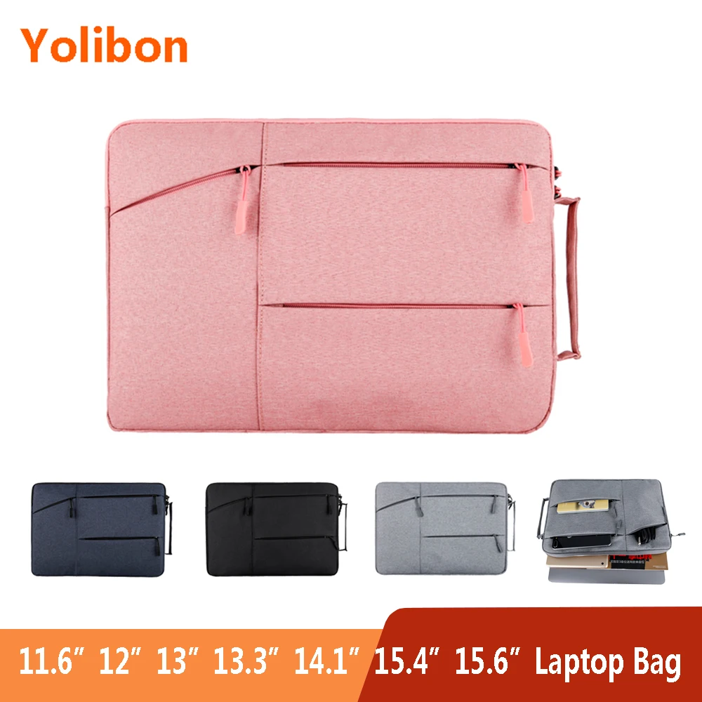 12 13 14,1 15,4 15,6 дюймов чехол для ноутбука сумка с ручкой Водонепроницаемый защитный совместимый MacBook Pro, hp, lenovo с карманом
