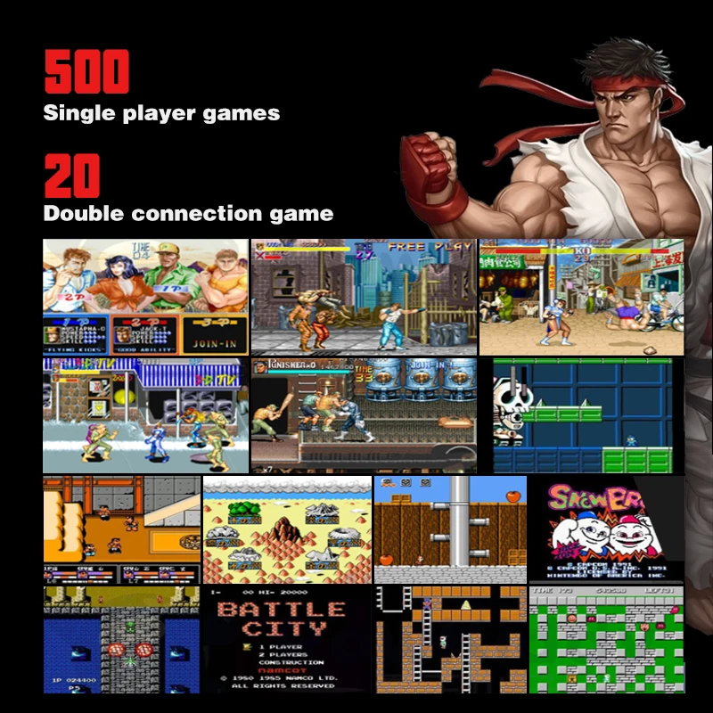 Игровая мини консоль ZOMTOP 32 битная ретро для видеоигр 3 0 дюйма 520 встроенных игр