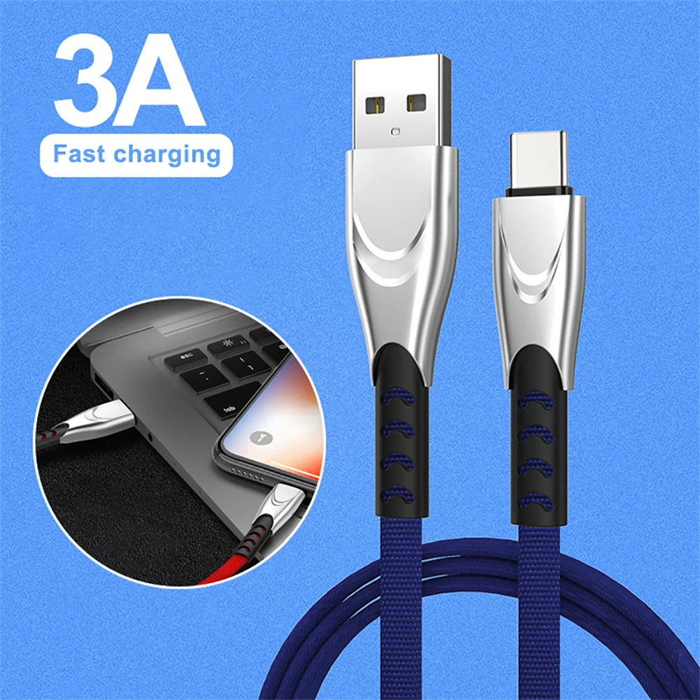 Jetjoy 3A usb type C зарядное устройство Синхронизация Дата-кабель для быстрой передачи данных Зарядка для samsung huawei Xiaomi телефон Плетеный алюминиевый сплав зарядный кабель