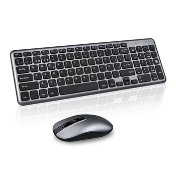 

Wireless Keyboard Mouse Set Ergonomic Mouse PC Mause Silent Button Keyboard and Mouse Combo for Notebook Laptop PC