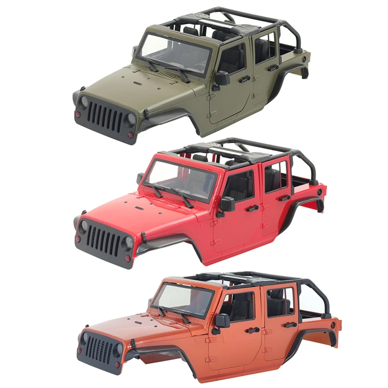 313 мм Колесная база открытая Автомобильная оболочка для 1/10 RC SCX10 90046 Jeep Wrangler|Детали