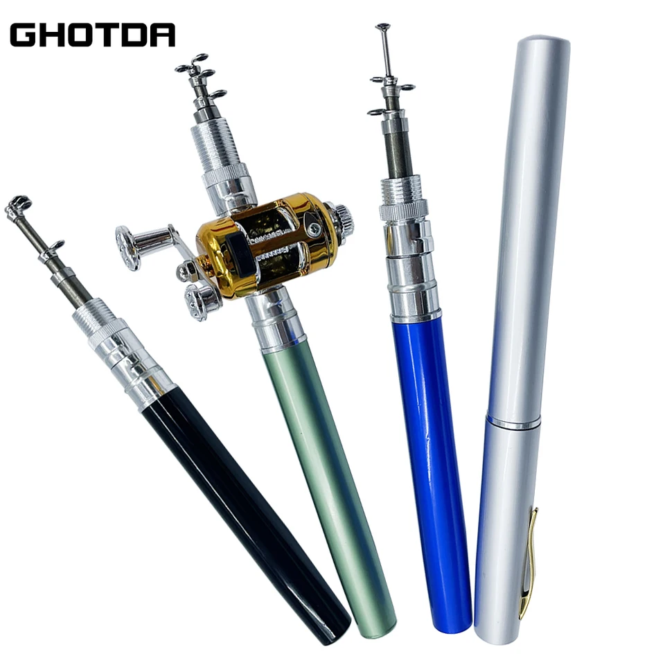 Outdoor Portable Mini Pen Fishing Rod Telescopic Pocket Pen Fishing Rod  Mini Fishing Reel Fishing Accessories - AliExpress