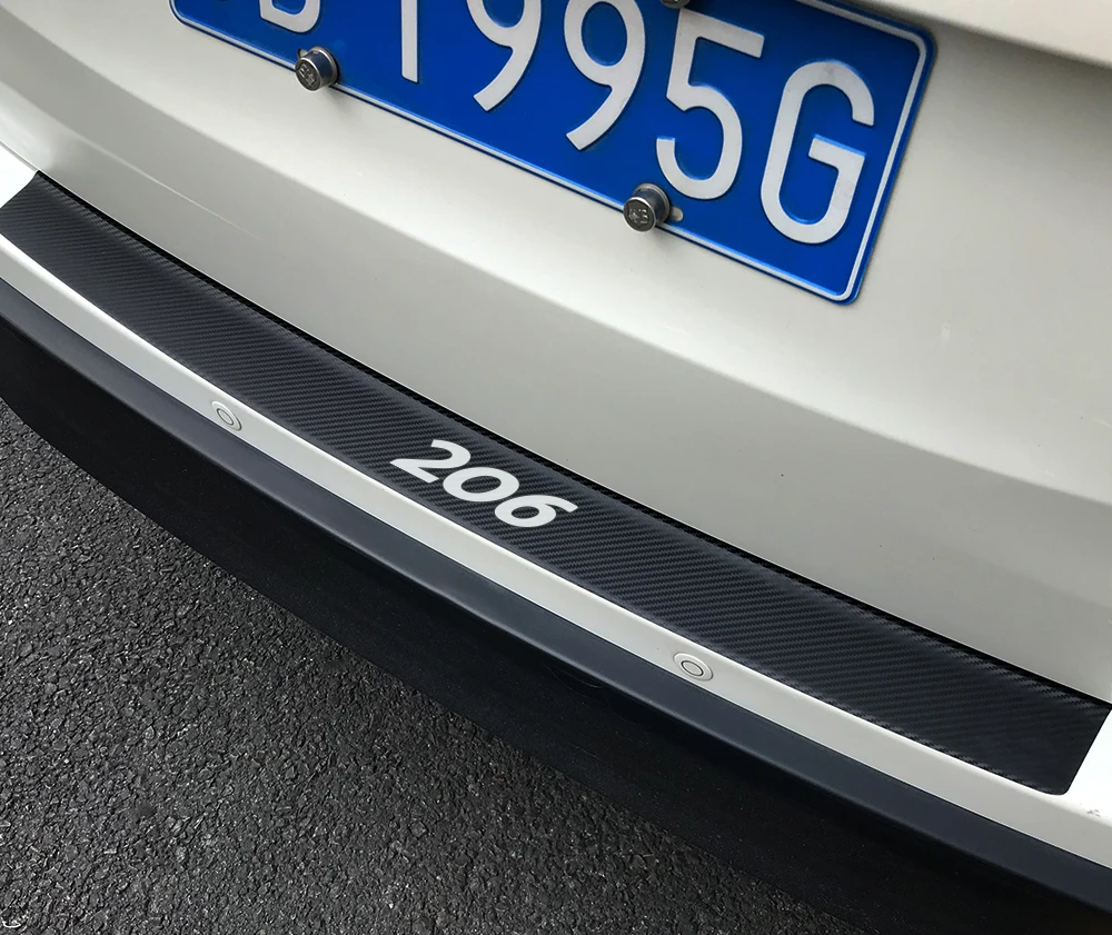 Автомобильный задний бампер наклейки багажник протектор Наклейка для peugeot 307 206 308 407 207 3008 208 508 2008 301 408 107 3008 5008 аксессуар