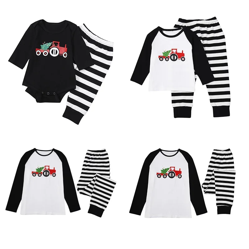 

Family Pajamas Set Xmas Party Clothes Adult Kids Pajamas set Cotton Baby Romper Sleepwear Christmas Family Matching Clothes