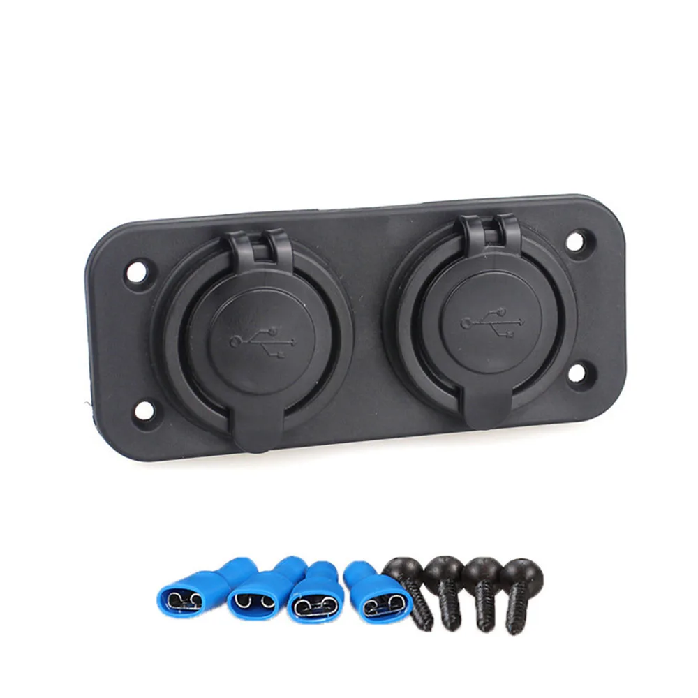 12-24V 4-портовый USB Автомобильное Зарядное устройство Dual 5 V/3.1A адаптер питания гнездо Панель для автомобилей Boat водный мотоцикл RV ATV