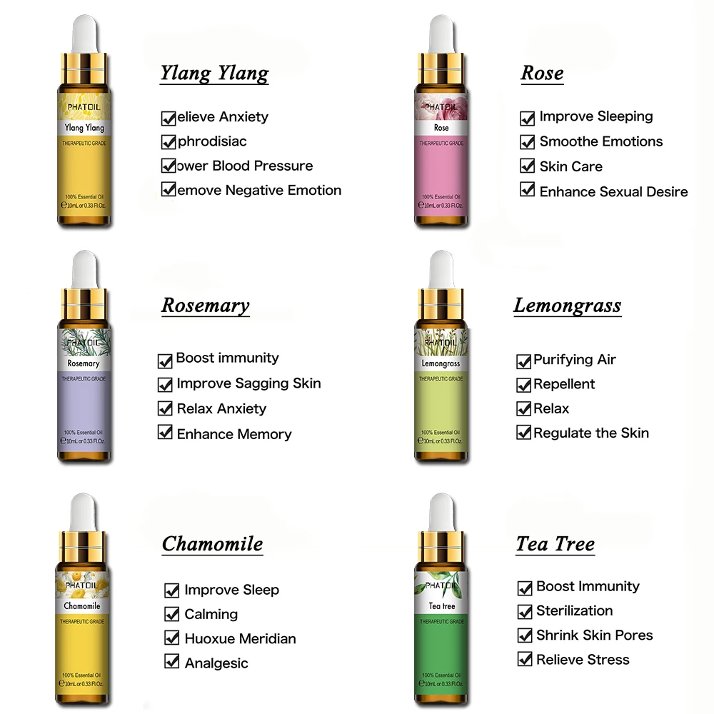 10ml Lavender Eucalyptus Essential Oil Diffuser Pure Natural Essential Oils Rose Jasmine Vanilla Mint Tea Tree Oil Shea Butter-2