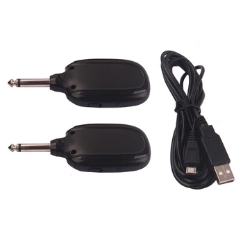 

UHF Wireless Electric Guitar Bass System Instrument Transmitter Receiver Set