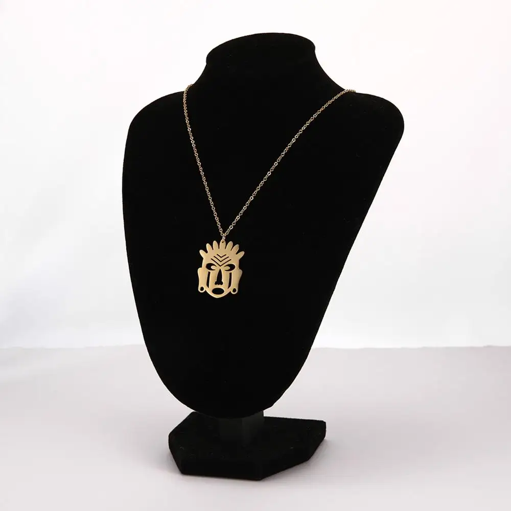 Lemegeton u2013 collier en masque africain, bijoux gothiques, tête d 