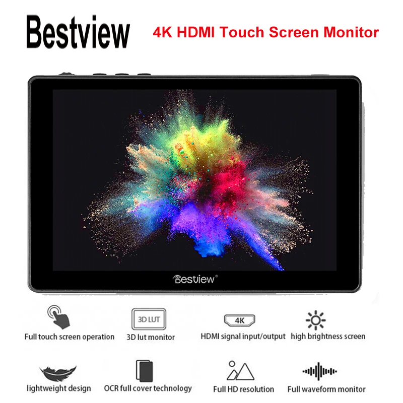 

Bestview R7 7" DSLR IPS Camera Monitor With Touch 4K HDMI LCD FHD 1920X1200 Display Camera Field Monitor for Nikon Sony Canon