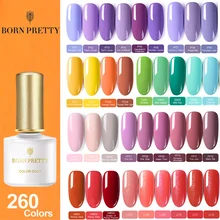 BORN PRETTY 6 мл Гель-лак для ногтей чистый цвет ногтей маникюр замачиваемый УФ светодиодный Гель-лак Базовое покрытие без протирания верхнее покрытие лак
