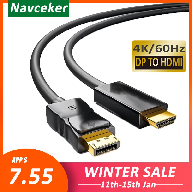 Кабель переходник DP HDMI 4K типа Папа папа кабель для проектора PS4 ПК HDTV 2020|Кабели VGA| |
