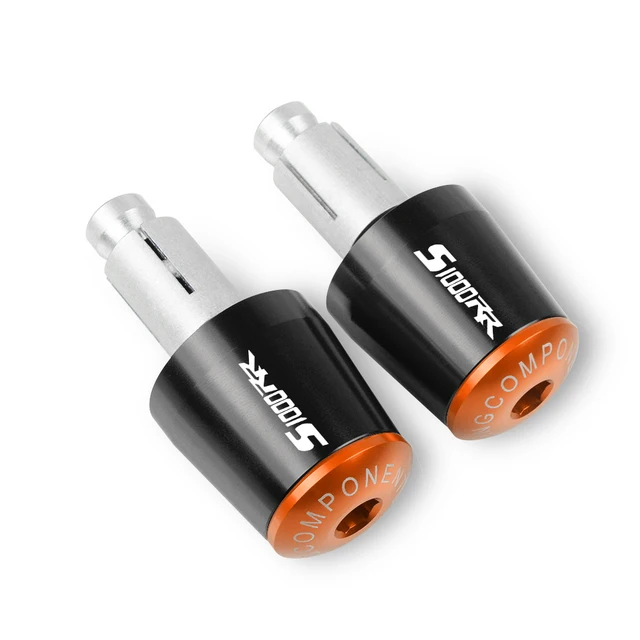 Motorcycle grips Bar End For BMW S1000RR 2009 2010 2011 2012 2013 2014 2015 2016 2017 2018 Handle Handlebar Plug End Cap grip Black-Orange