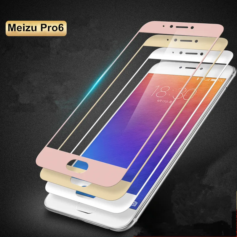 Стекло для Meizu Pro 6 закаленное стекло полное покрытие 9H 2.5D Защитная пленка экрана 6S