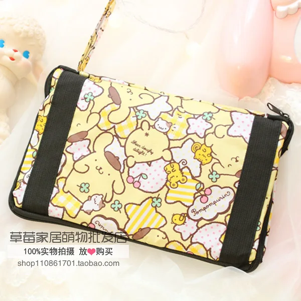 Cartoon Hello Kitty My Melody Cinnamoroll Dog Pom Pom Purin Portable Foldable Luggage Bag Travel Bags Trolley Bag for Women