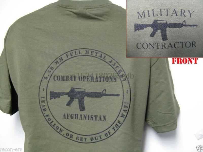 PRIVATE MILITARY CONTRACTOR T-SHIRT AFGHANISTAN SHIRT |