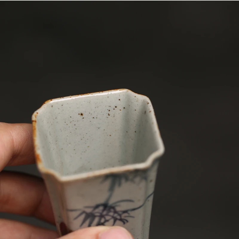 Tea Cup Hand Painted Bamboo Chinese Antique Water Cups Tea Cup Set for Tea Ceremony