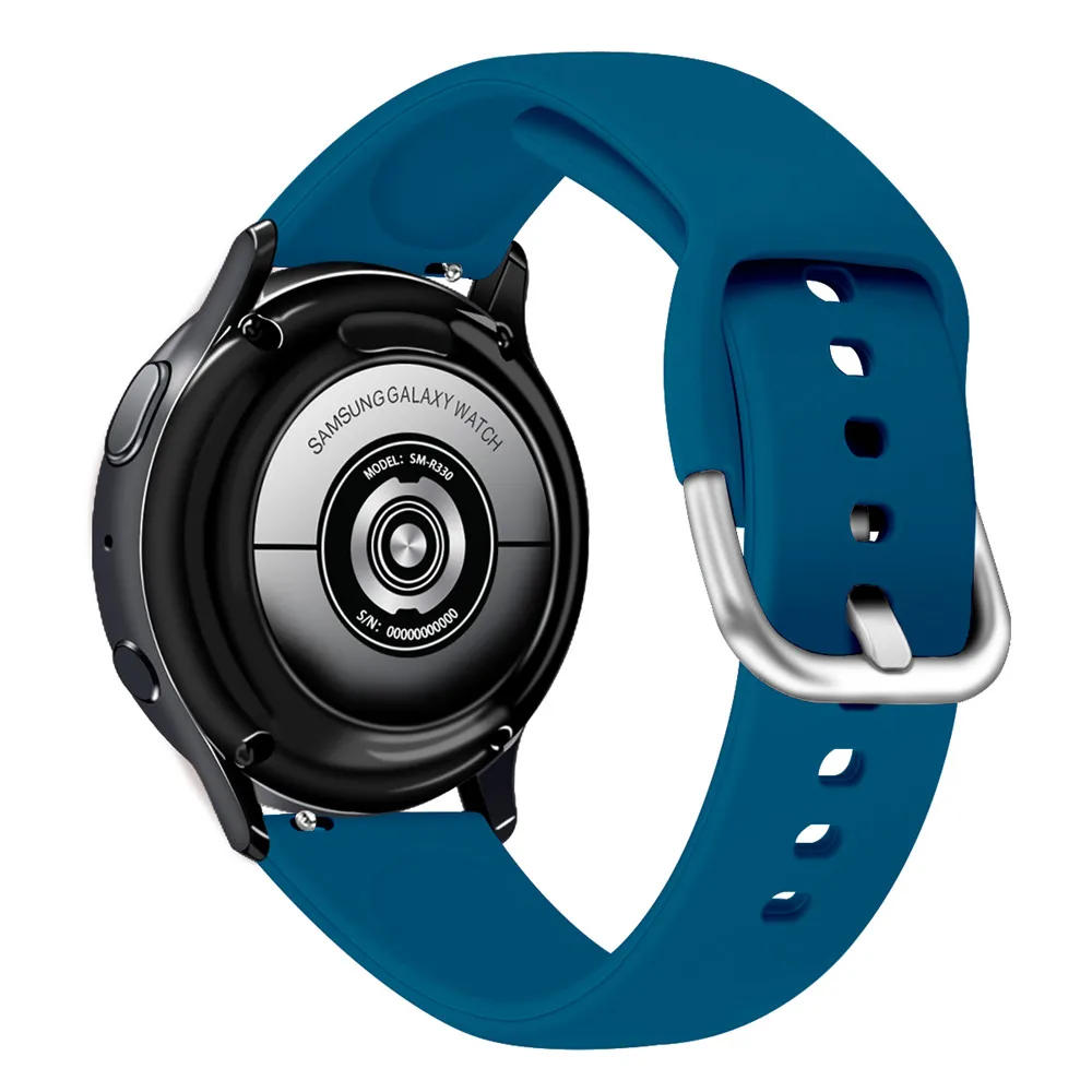 20 мм мягкий силиконовый ремешок для часов samsung Galaxy Watch 42 мм Active2 40 мм 44 мм спортивный ремешок для gear S2 Active 2 Huami Amazfit - Цвет ремешка: Rock blue