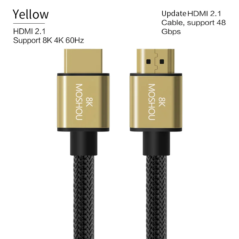 8K HDMI 2.1 Cables HDMI 2.0b 2,1 кабели MOSHOU 8K 4K 60Hz MOSHOU 48 Гбит/с ARC высокой четкости видео шнур для усилителя ТВ - Цвет: 8K HDMI 2.1 Cables