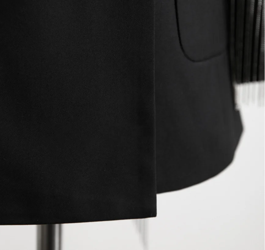 Victoria show stage Unrecognizable personality One button small suit jacket Casual streetwear blazer suits female blazer