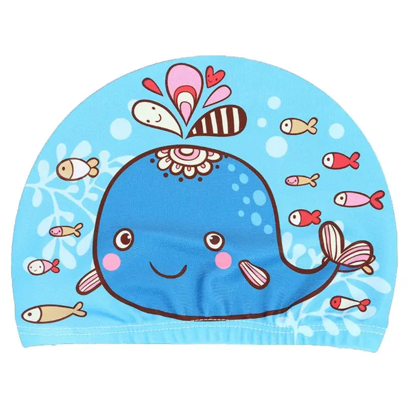 

Children Baby Swimming Cap Cute Cartoon Animal Prints Waterproof Protect Ears Soft Polyester Lightweight Unisex Swim Accessory